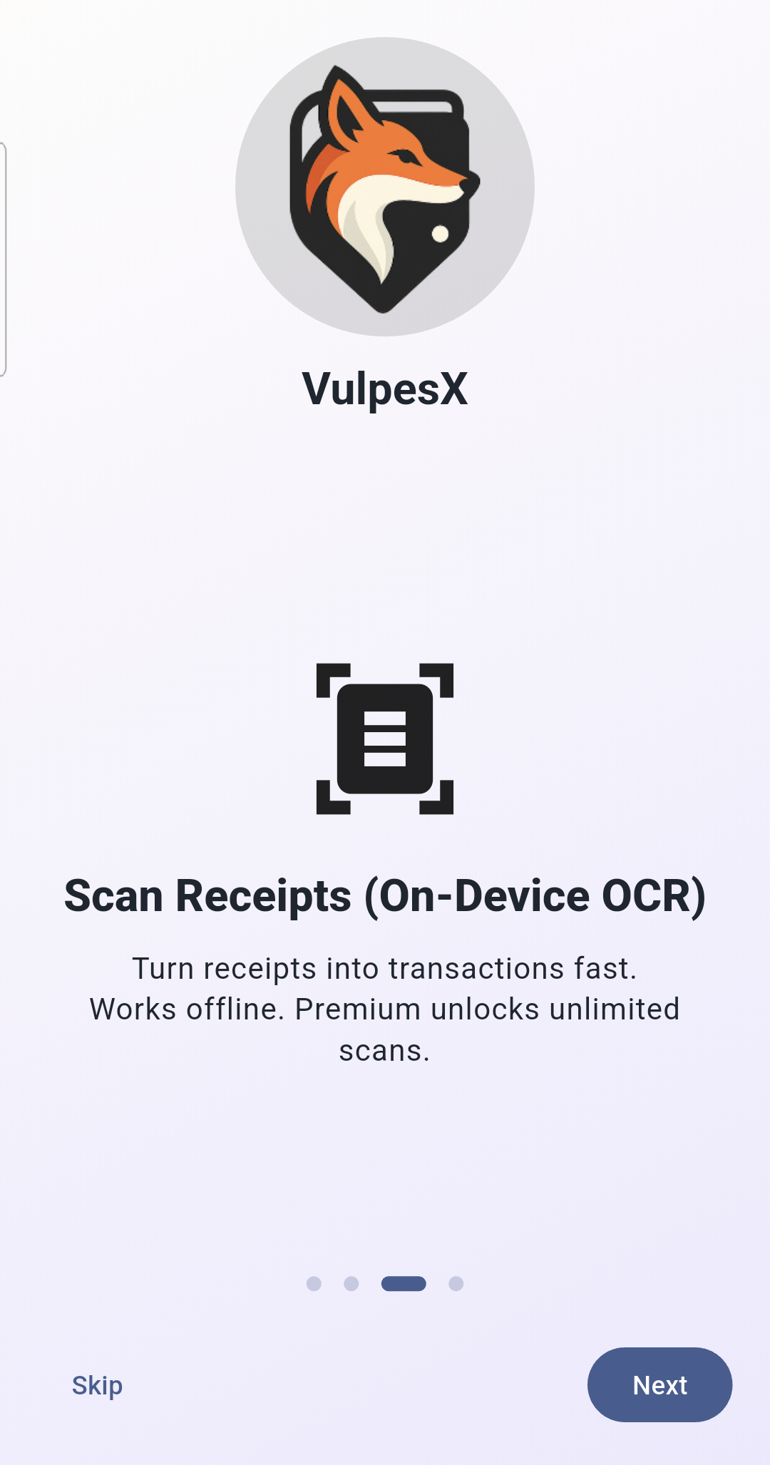 Receipt OCR capture